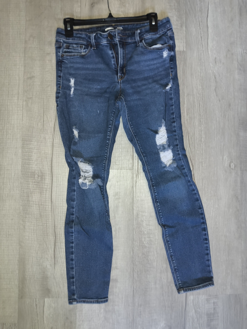 Old Navy Blue Ripped Women's Skinny Jeans